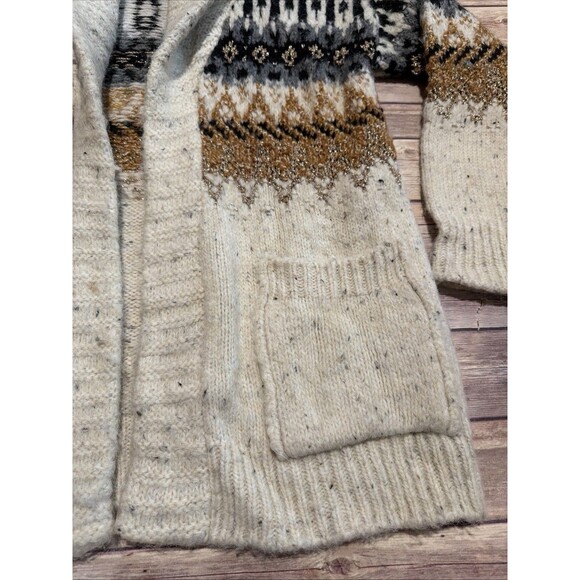 ANTHROPOLOGIE Small PATTERNED CARDIGAN Sweater - Picture 6 of 12